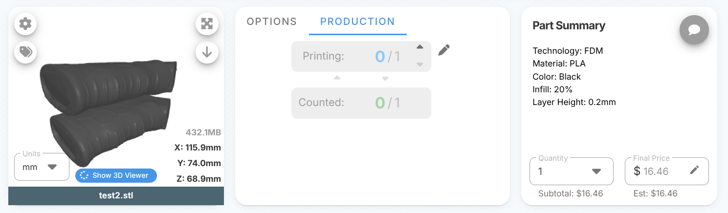 Default Printing and Counted stages